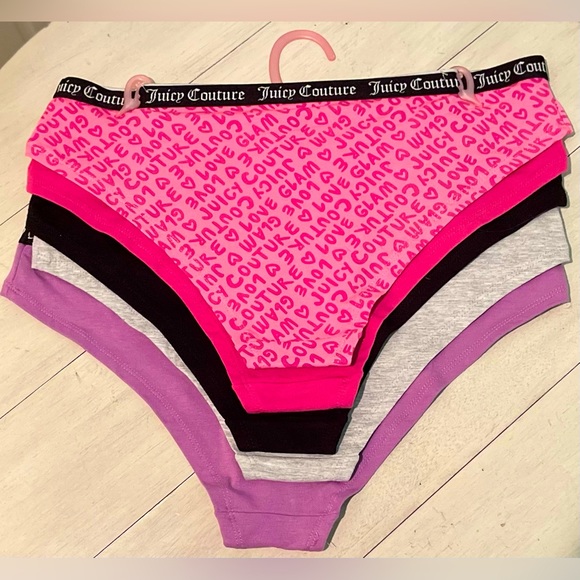 New Juicy Couture Plus Size Women’s 5pack Panties Multicolor NWT Size: Large / L - Picture 6 of 6